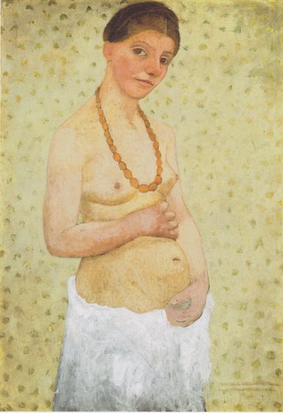 Self-Portrait on the 6th Wedding Anniversary by Paula Modersohn Becker